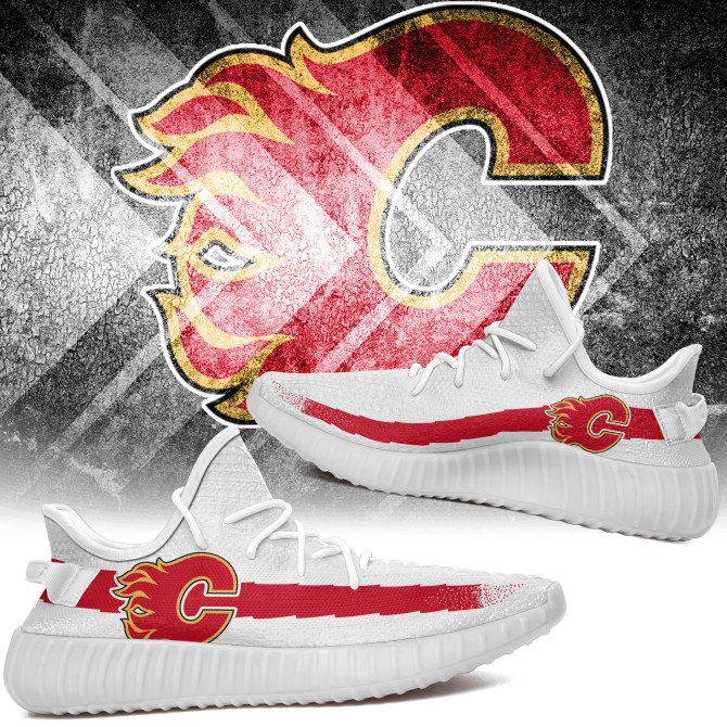 JWFancy Calgary Flames Yeezy Boost Shoes For Men And Women
