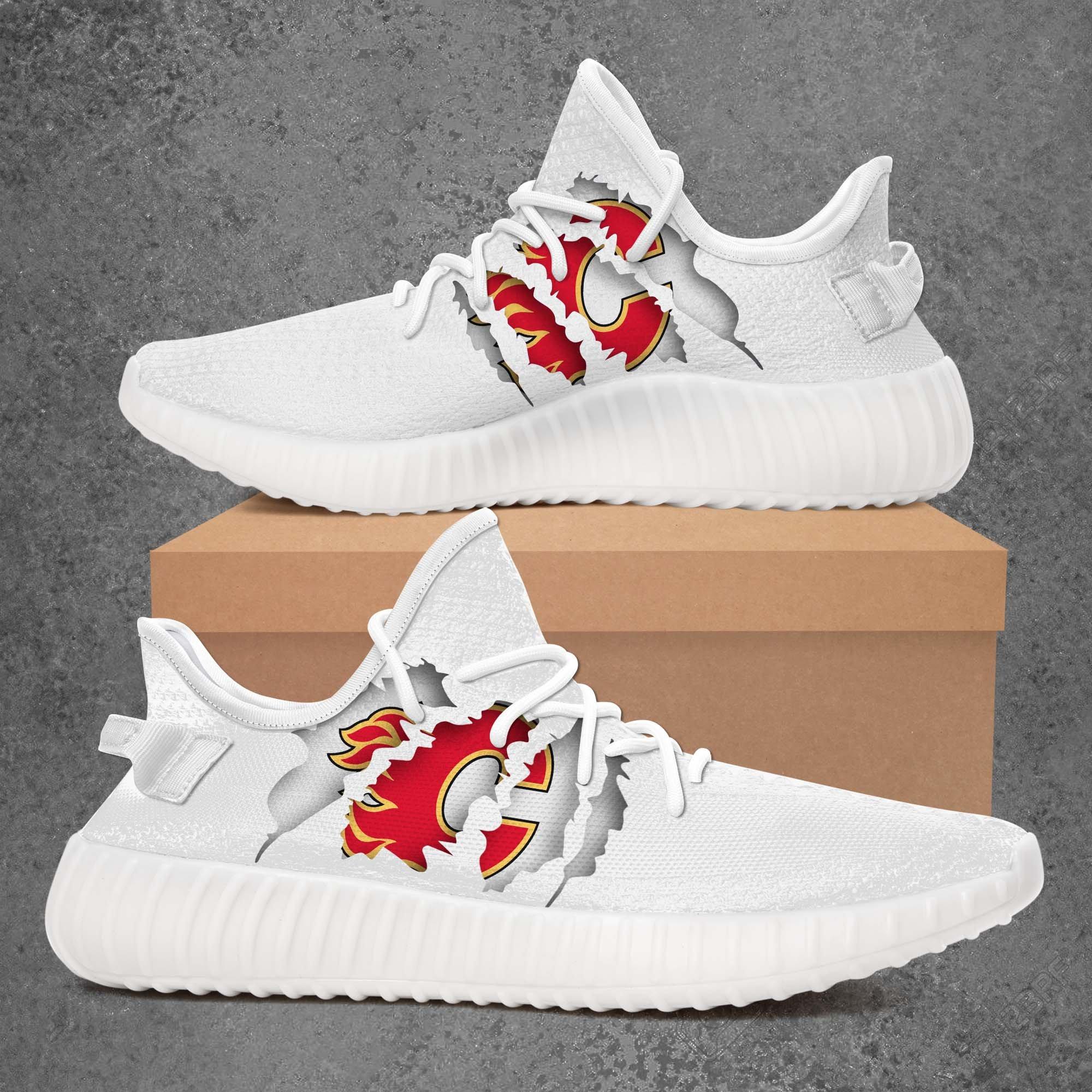 JWFancy Calgary Flames Yeezy Boost Shoes For Men And Women