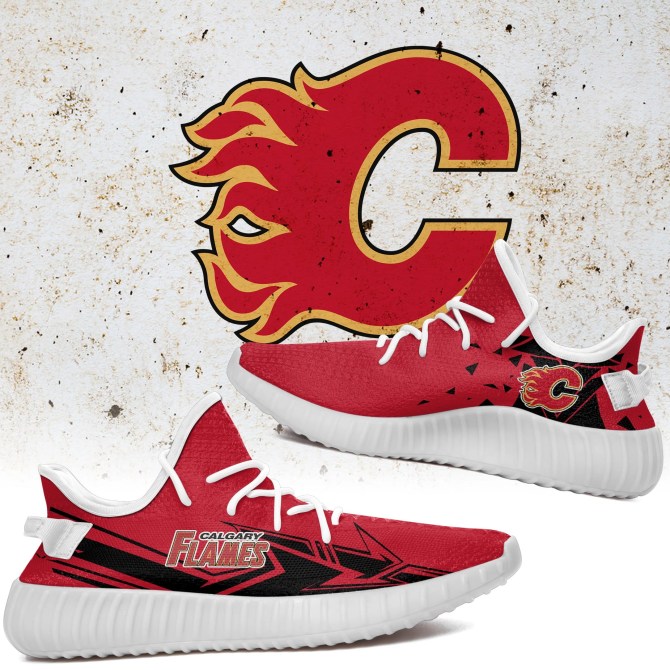 JWFancy Calgary Flames Yeezy Boost Shoes For Men And Women