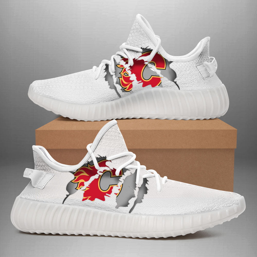 JWFancy Calgary Flames Yeezy Boost Shoes For Men And Women