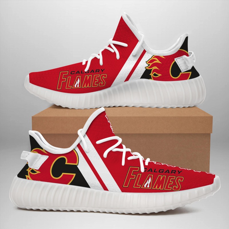 JWFancy Calgary Flames Yeezy Boost Shoes For Men And Women