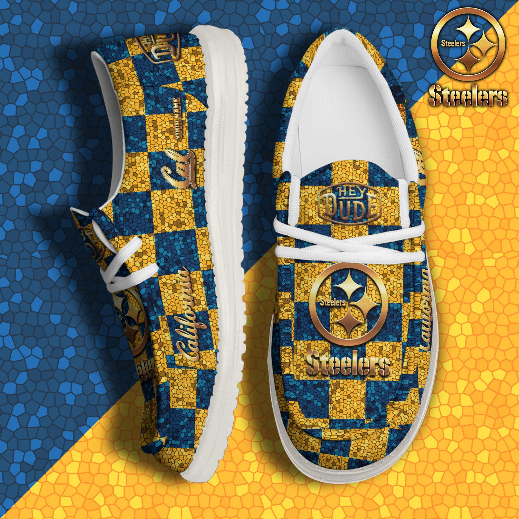 JWFancy California Golden Bears Hey Dude Shoes Wally Men's Lace Up Loafers Comfortable For Men And Women
