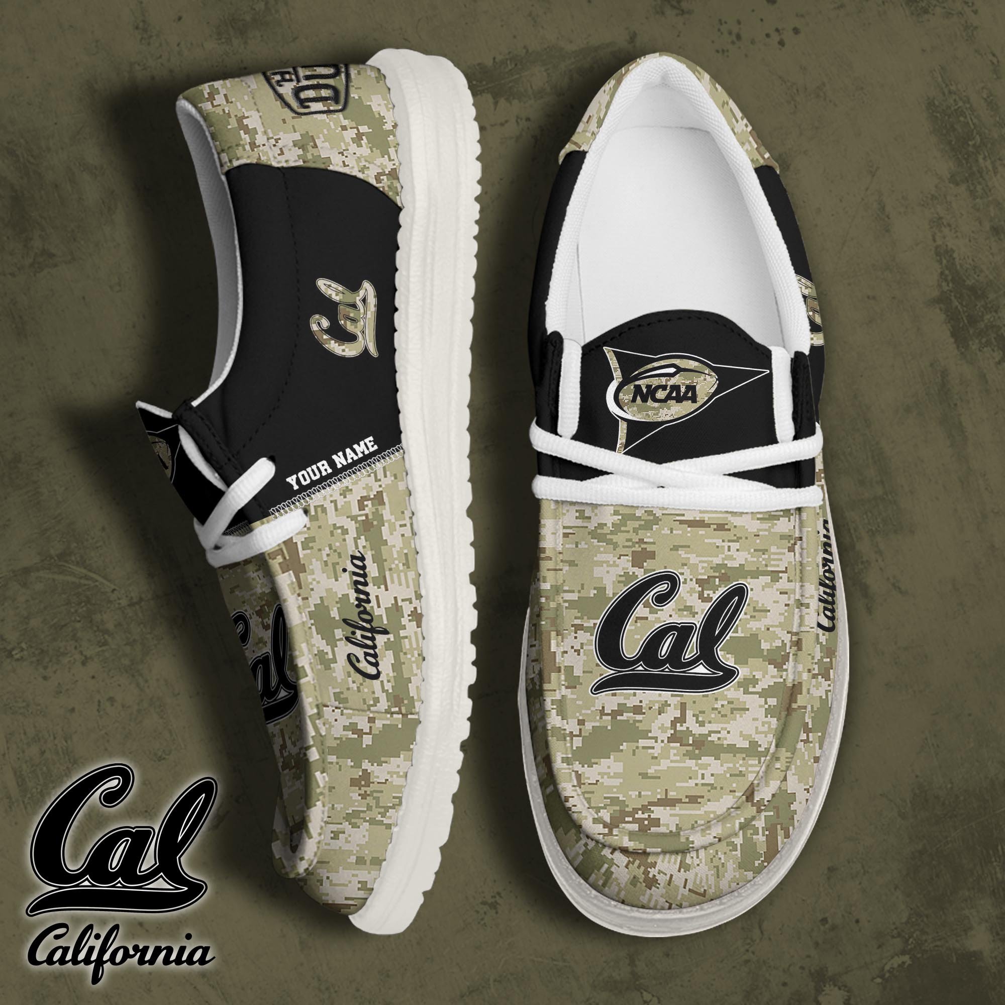 JWFancy California Golden Bears Hey Dude Shoes Wally Men's Lace Up Loafers Comfortable For Men And Women