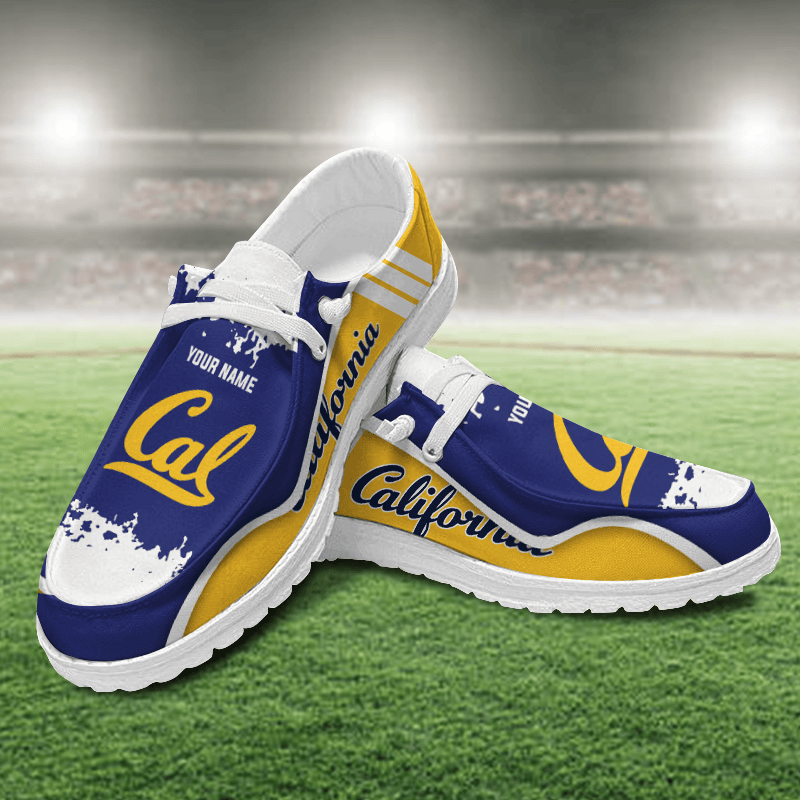 JWFancy California Golden Bears Hey Dude Shoes Wally Men's Lace Up Loafers Comfortable For Men And Women