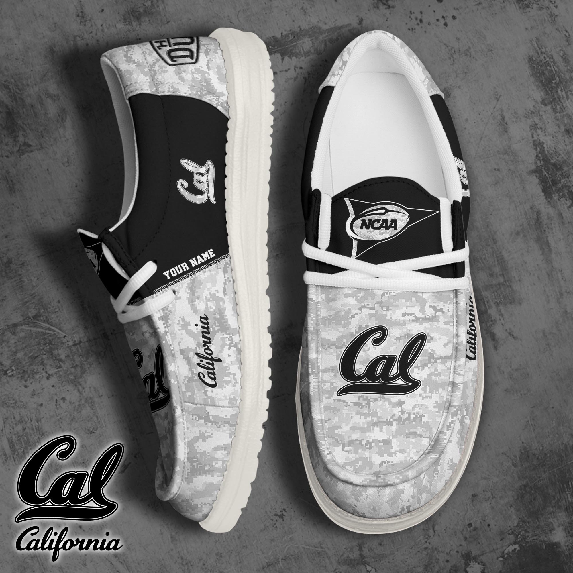 JWFancy California Golden Bears Hey Dude Shoes Wally Men's Lace Up Loafers Comfortable For Men And Women