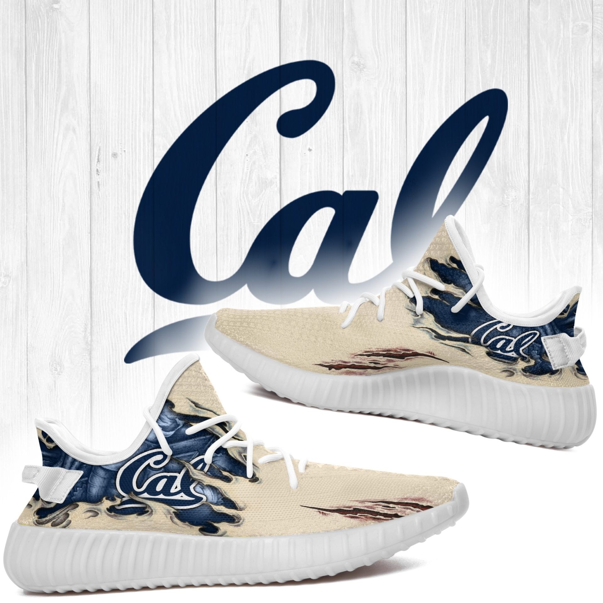 JWFancy California Golden Bears Yeezy Boost Shoes For Men And Women