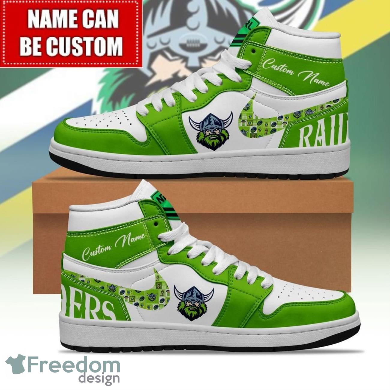 JWFancy Canberra Raiders AJ1 High Sneakers Shoes For Men And Women