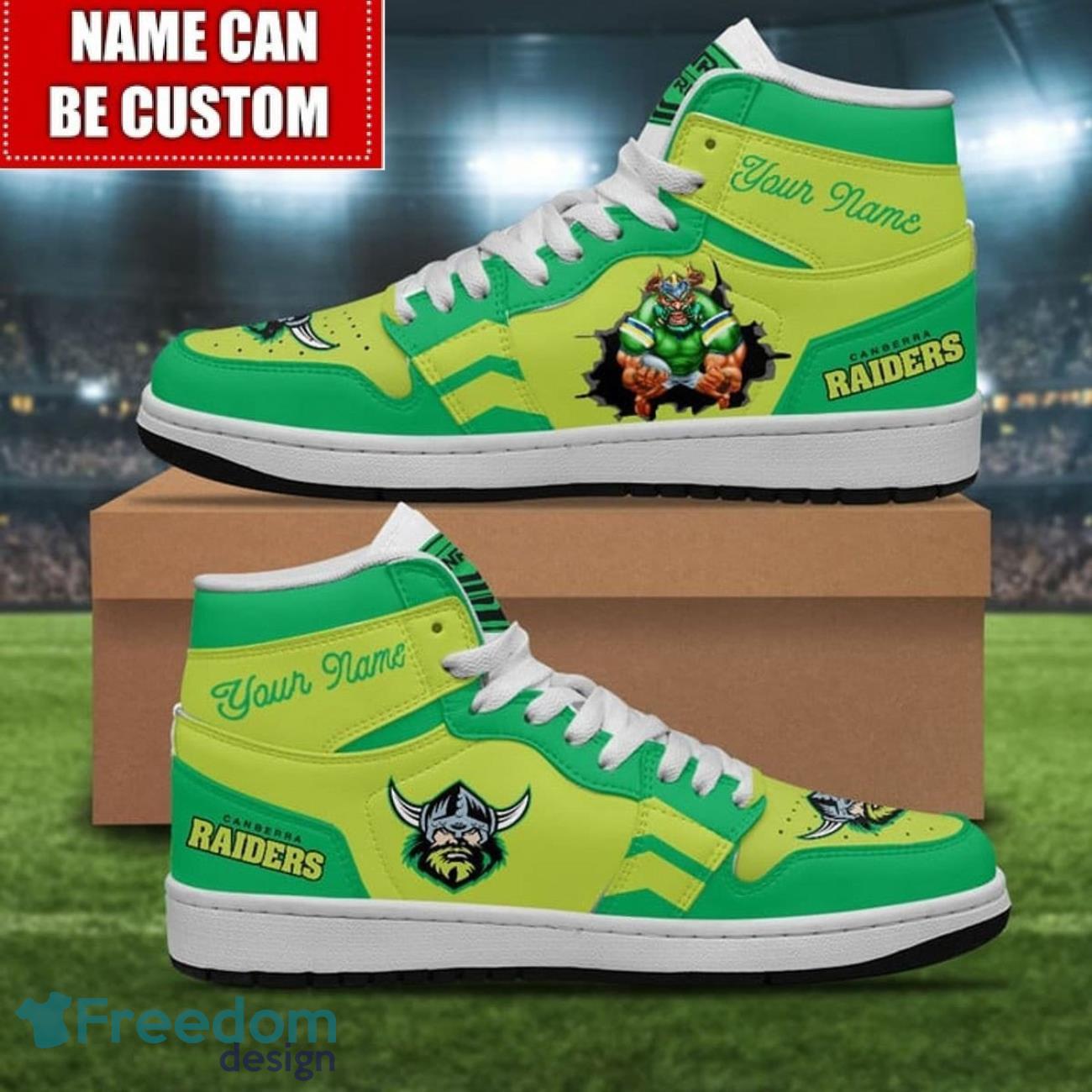 JWFancy Canberra Raiders AJ1 High Sneakers Shoes For Men And Women