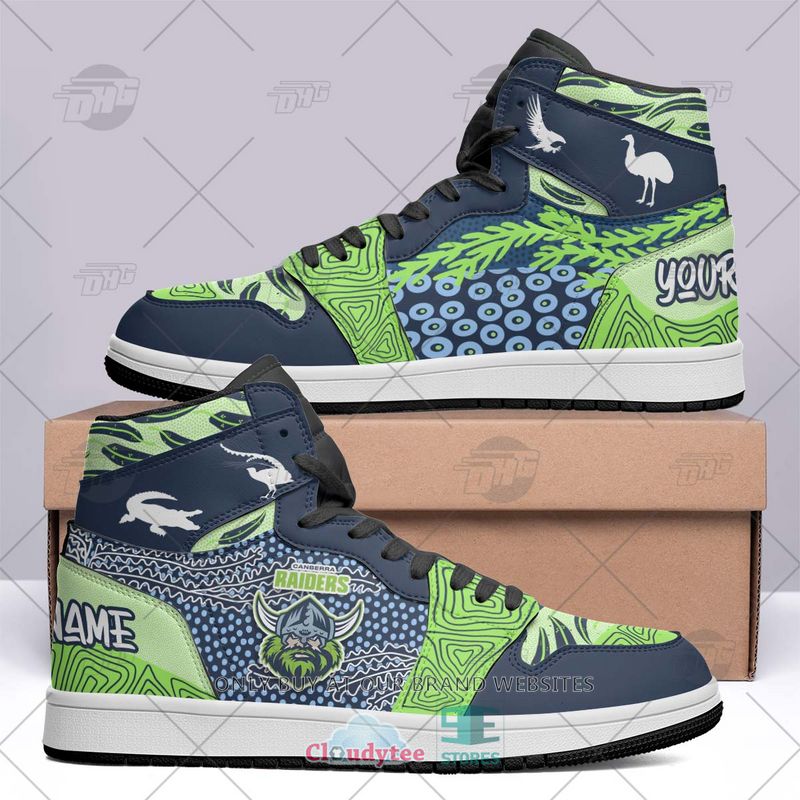 JWFancy Canberra Raiders NRL AJ1 High Sneakers Shoes For Men And Women