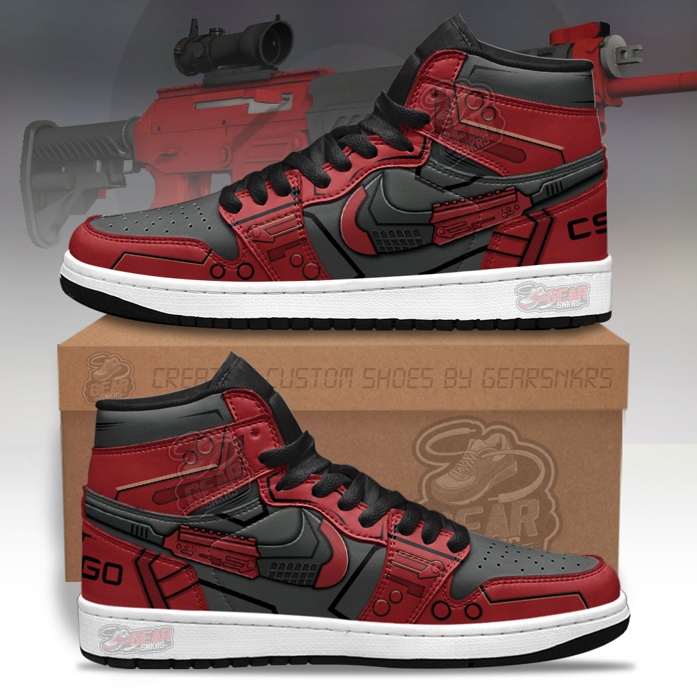 JWFancy Candy Apple Counter Strike Skins AJ1 High Sneakers Shoes For Men And Women