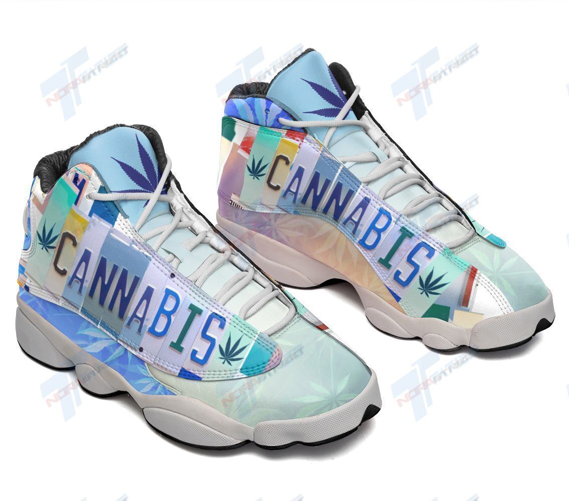 JWFancy Cannabis License Plate AJ13 Sneakers Shoes For Men And Women