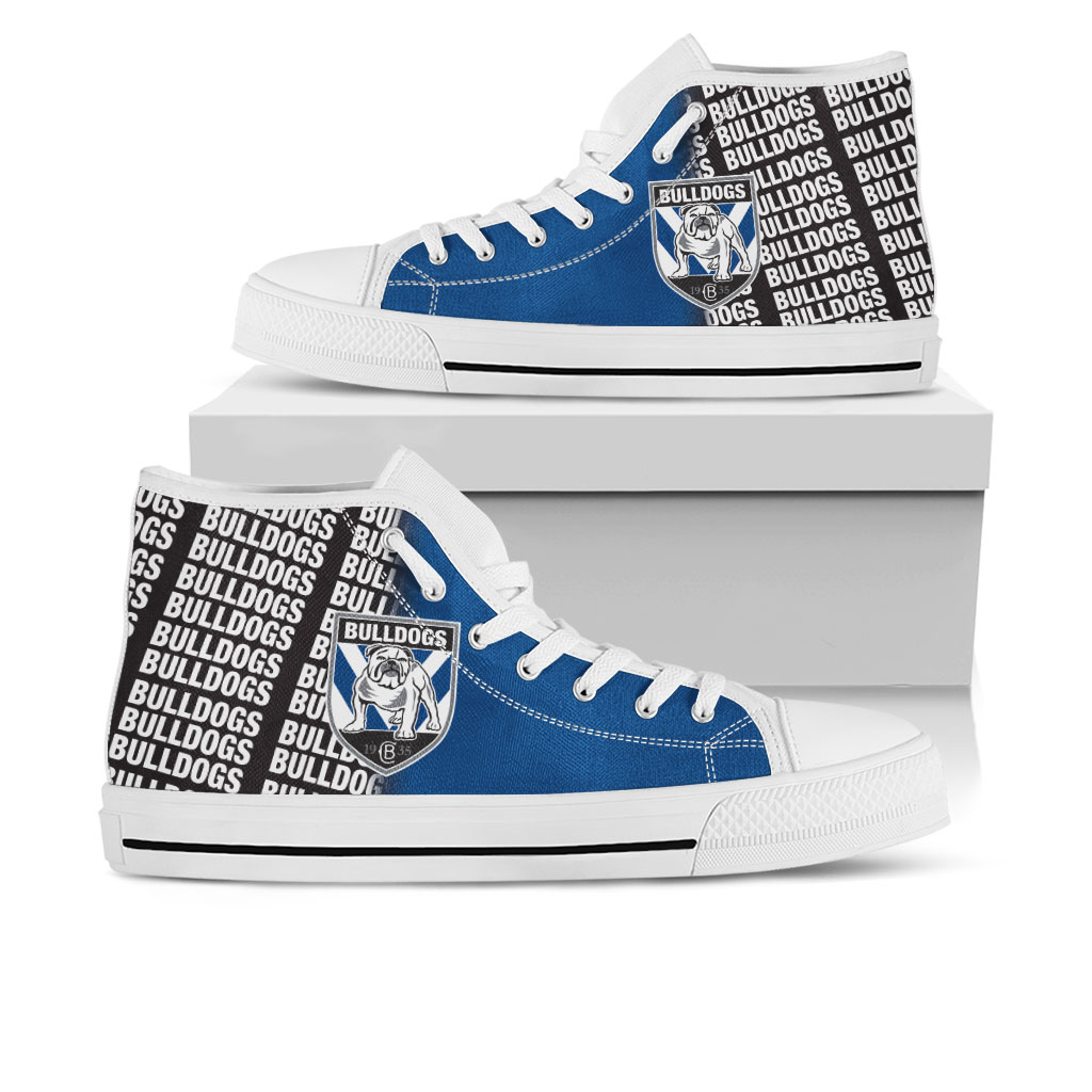 JWFancy Canterbury-Bankstown Bulldogs High Top Canvas Sneakers Shoes For Men And Women