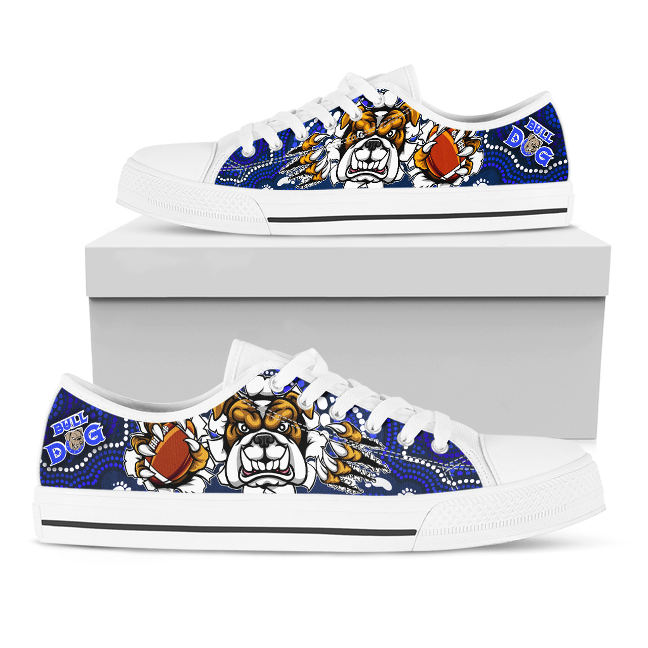 JWFancy Canterbury-Bankstown Bulldogs Low Top Canvas Sneakers Shoes For Men And Women