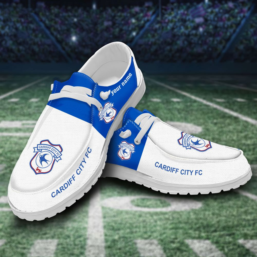 JWFancy Cardiff City F.C Hey Dude Shoes Wally Men's Lace Up Loafers Comfortable For Men And Women