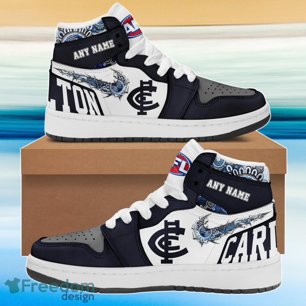 JWFancy Carlton Blues AJ1 High Sneakers Shoes For Men And Women