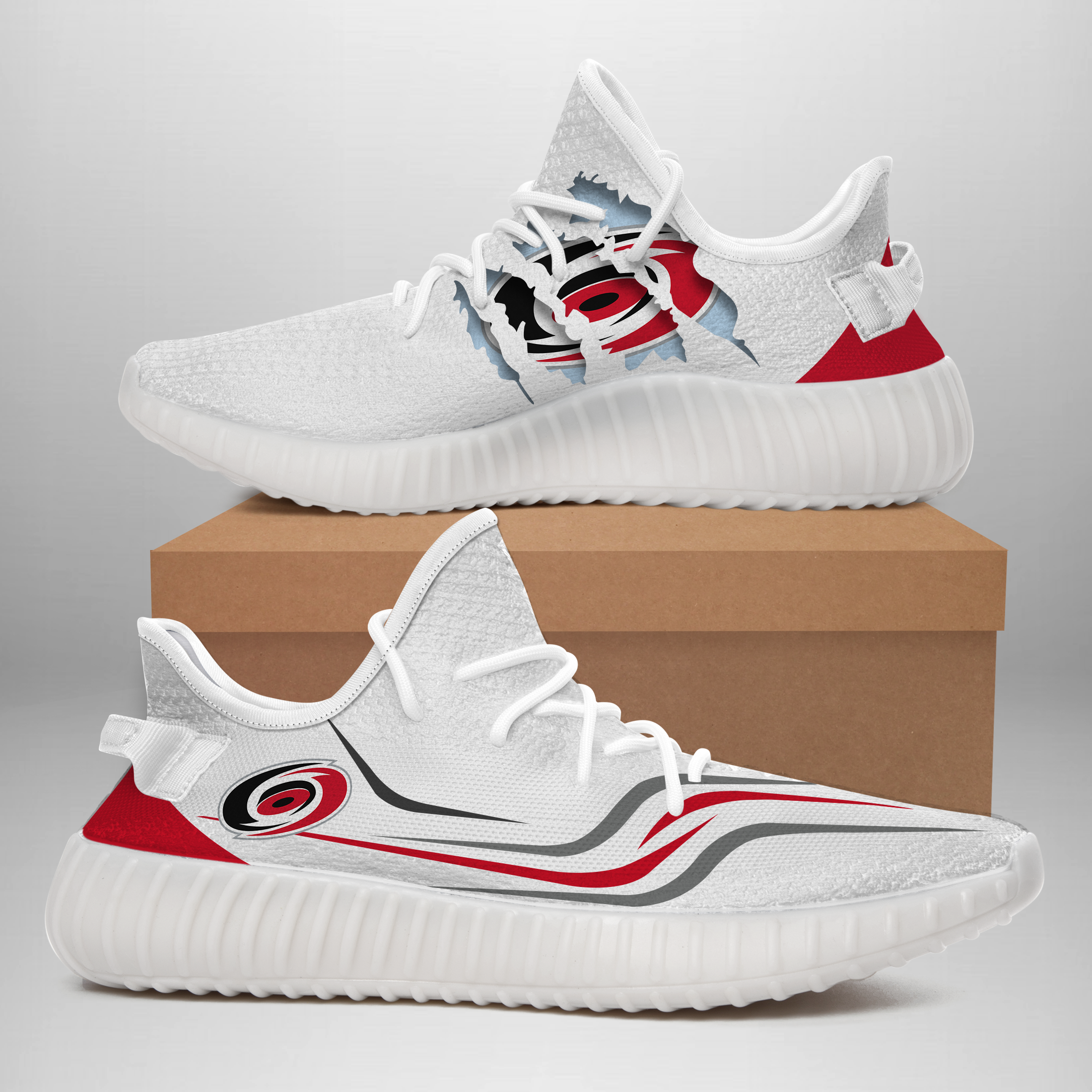 JWFancy Carolina Hurricanes Yeezy Boost Shoes For Men And Women
