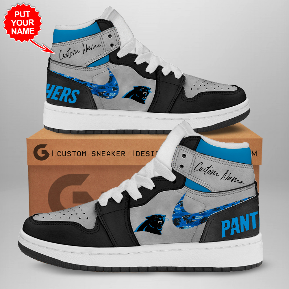 JWFancy Carolina Panthers AJ1 High Sneakers Shoes For Men And Women