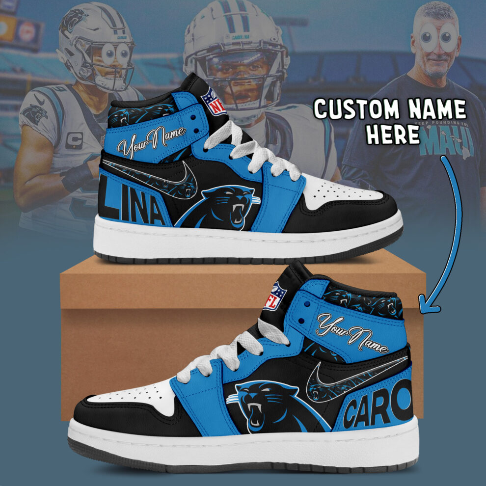 JWFancy Carolina Panthers AJ1 High Sneakers Shoes For Men And Women