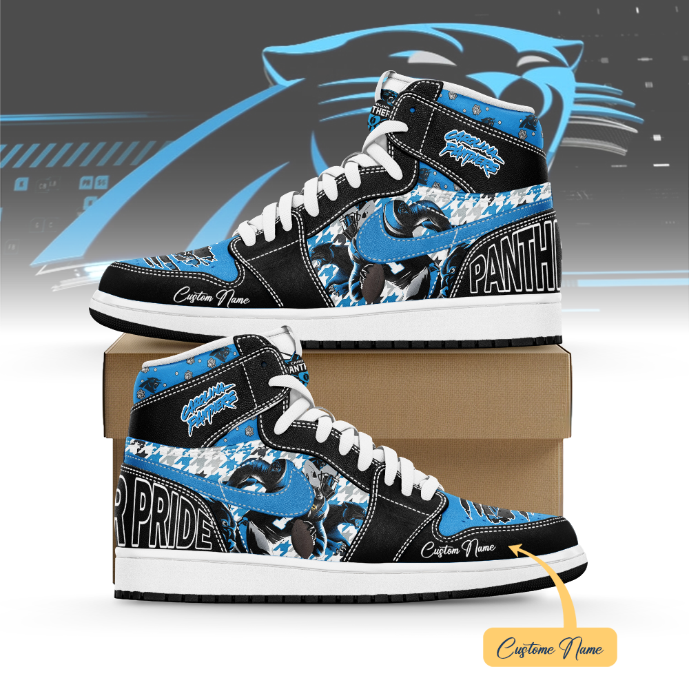 JWFancy Carolina Panthers AJ1 High Sneakers Shoes For Men And Women