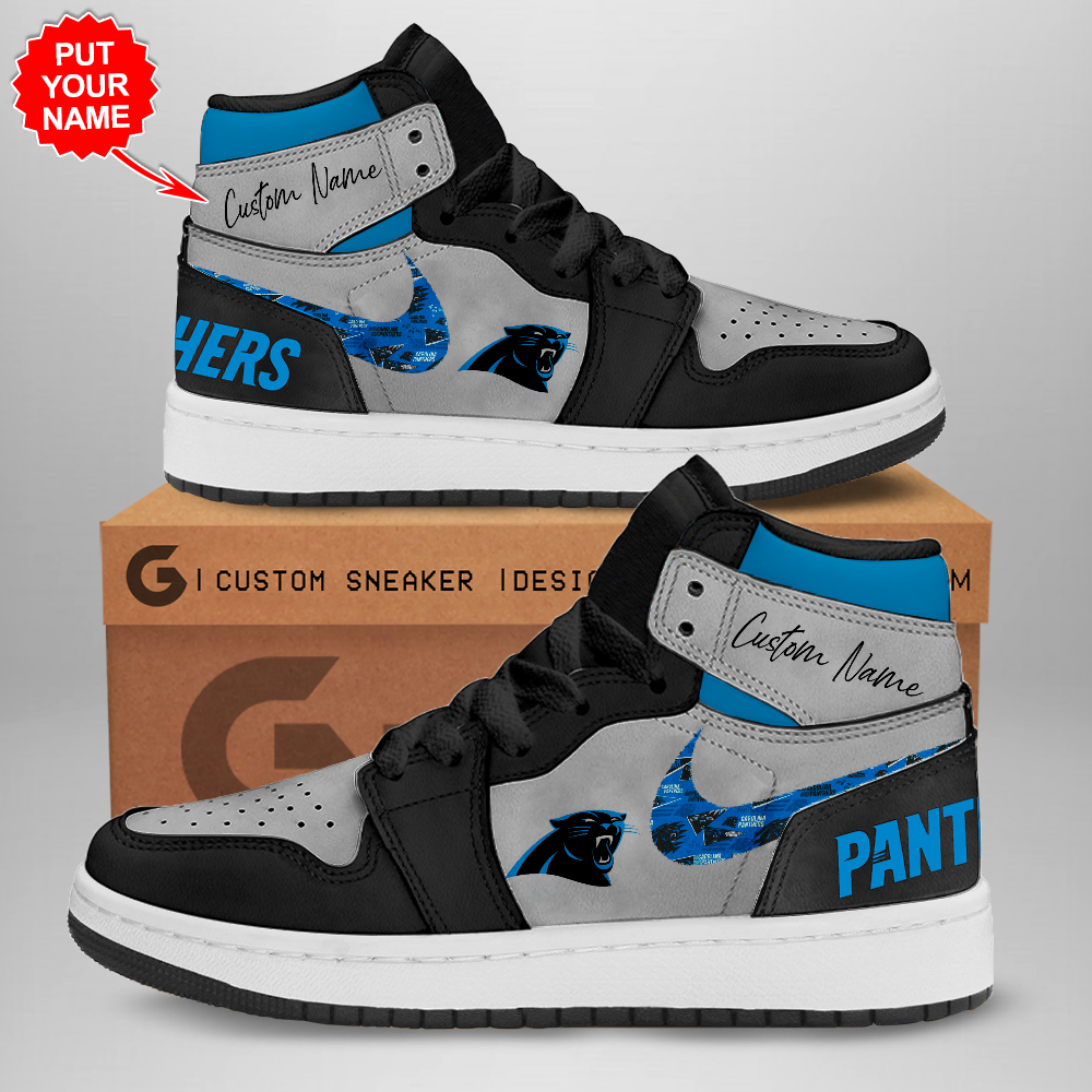 JWFancy Carolina Panthers AJ1 High Sneakers Shoes For Men And Women