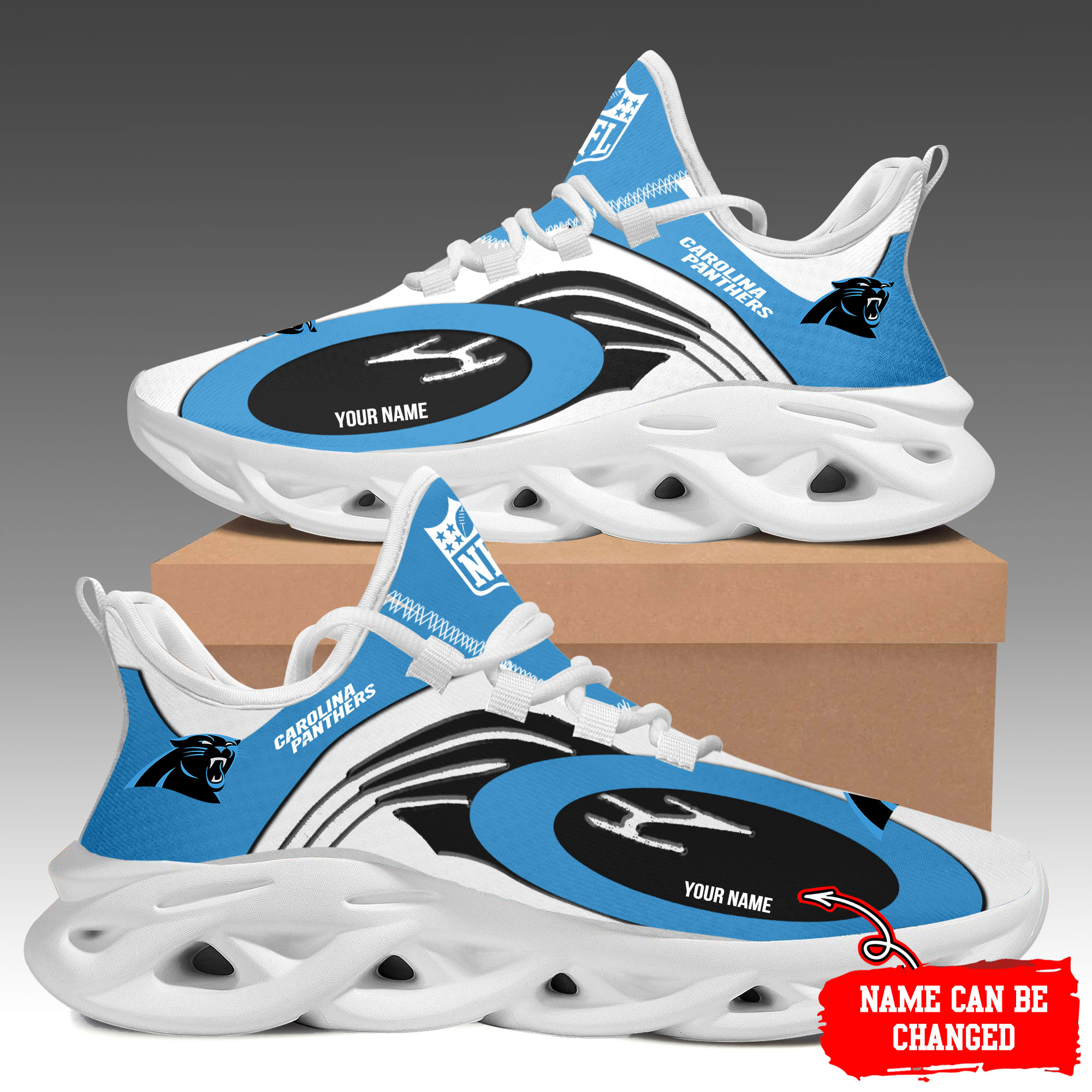 JWFancy Carolina Panthers Max Soul Shoes Sneakers For Men And Women