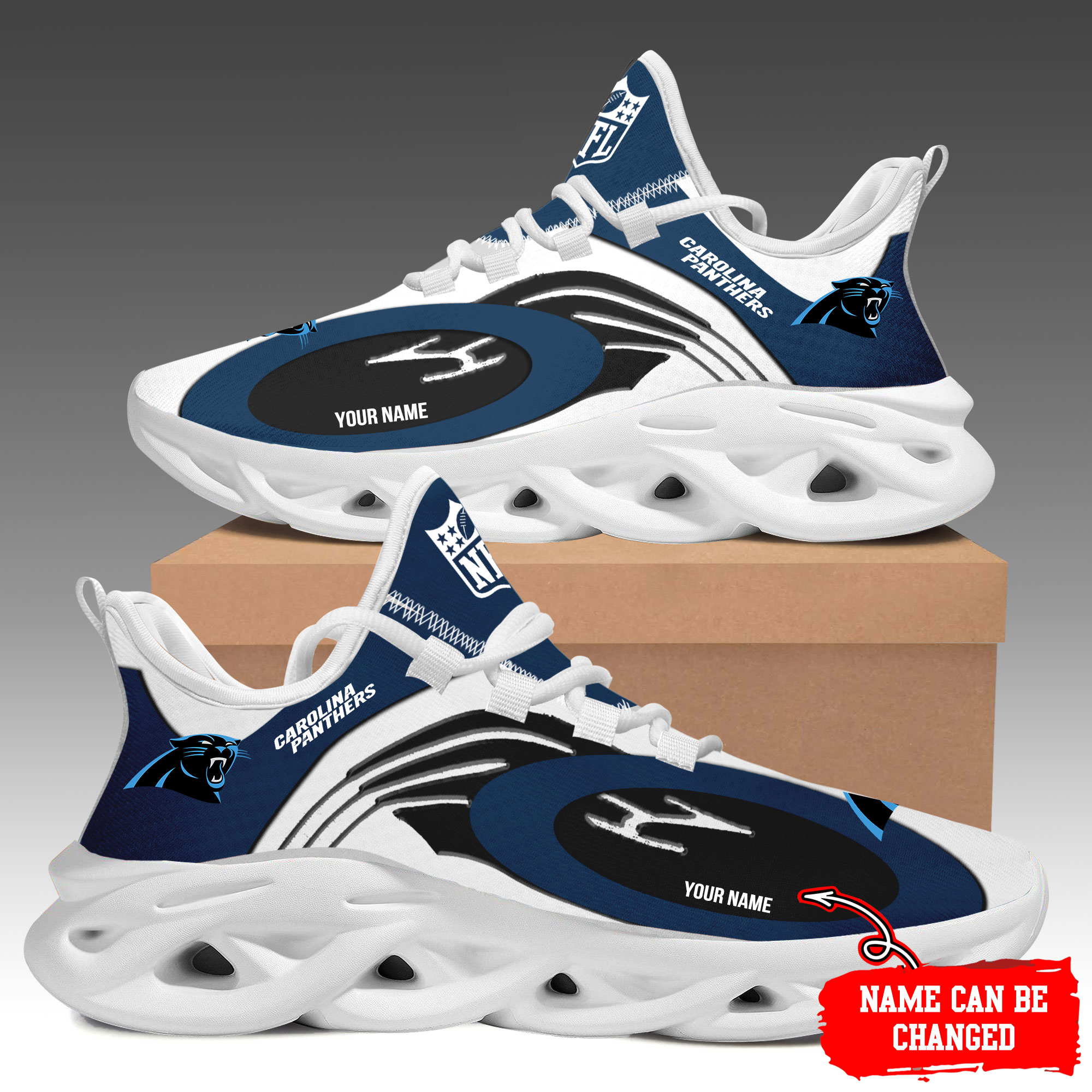 JWFancy Carolina Panthers Max Soul Shoes Sneakers For Men And Women