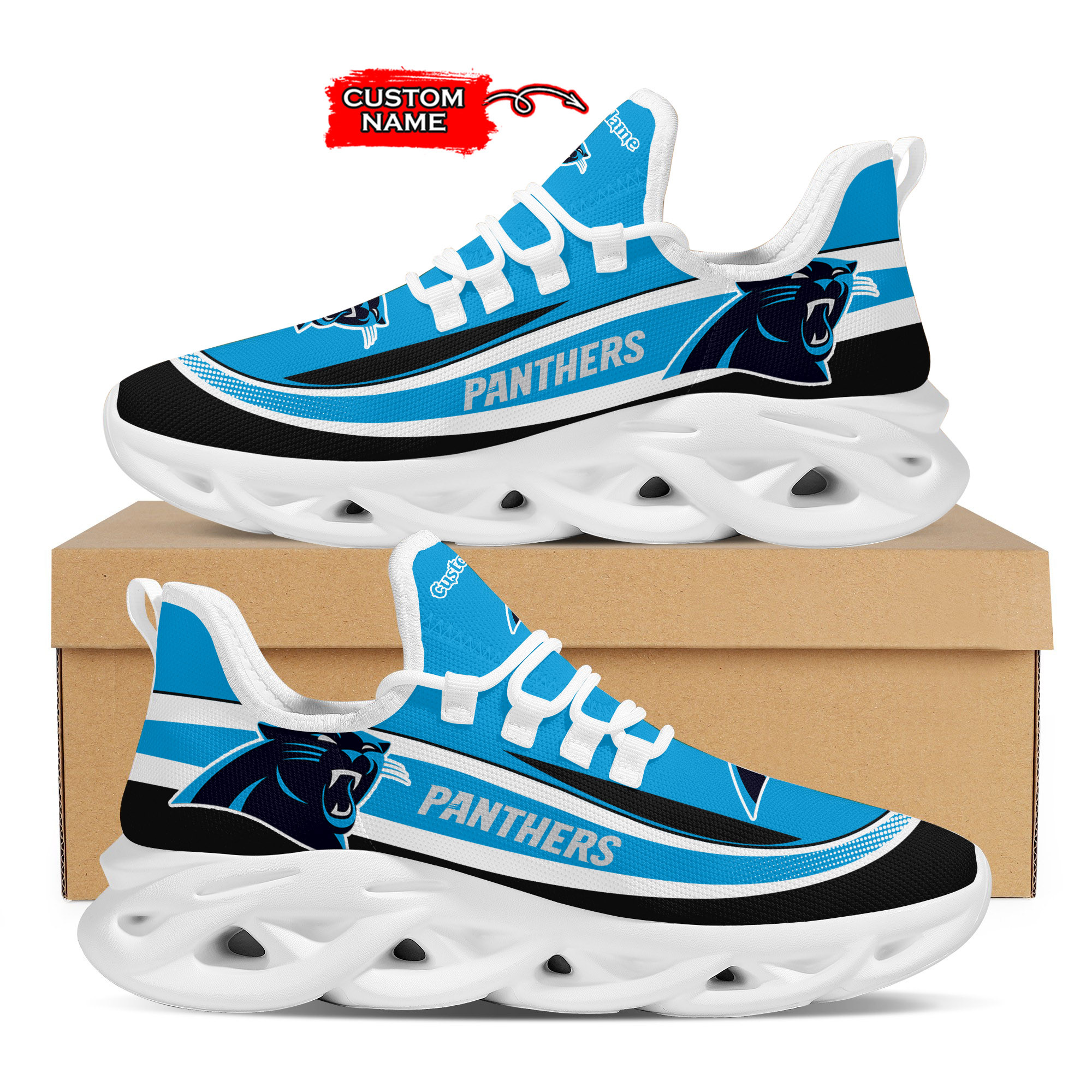 JWFancy Carolina Panthers Max Soul Shoes Sneakers For Men And Women