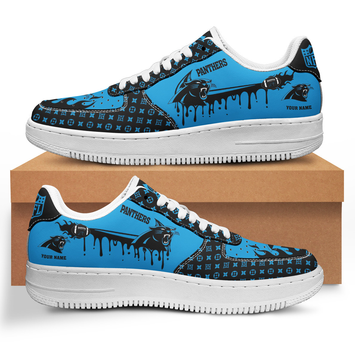 JWFancy Carolina Panthers NFL Air Low-Top Sneakers Shoes For Men And Women