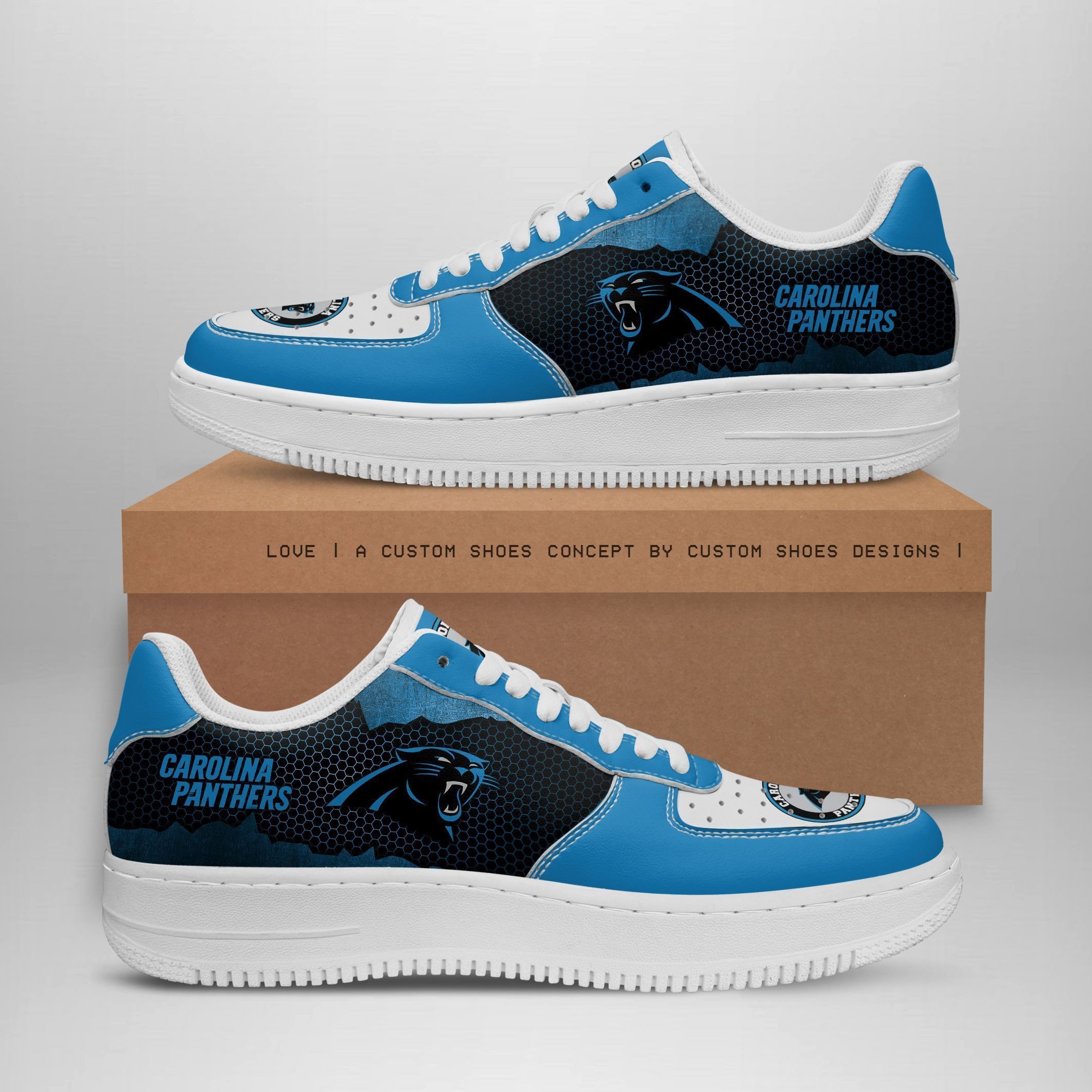 JWFancy Carolina Panthers NFL Air Low-Top Sneakers Shoes For Men And Women
