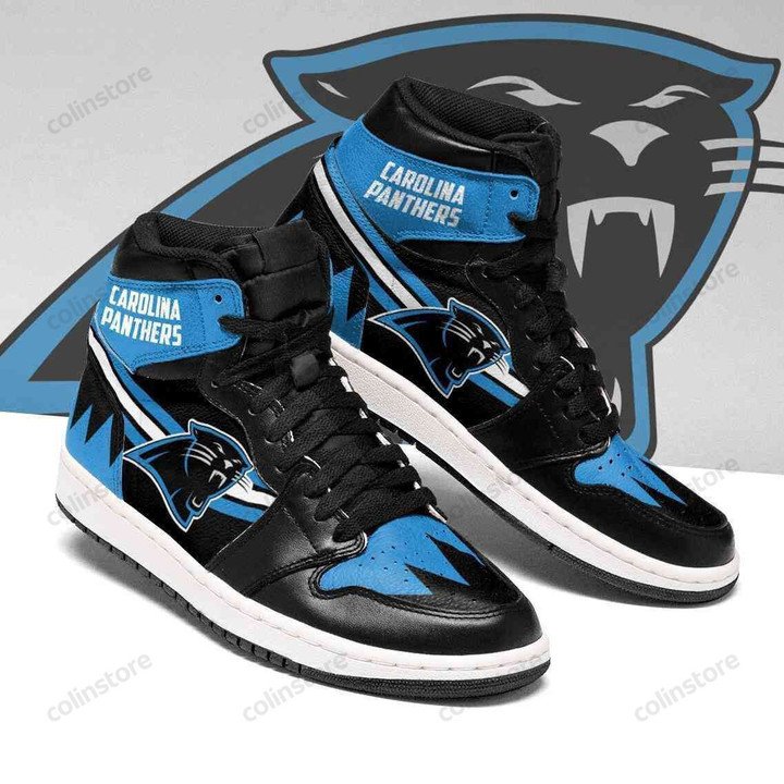 JWFancy Carolina Panthers NFL AJ1 High Sneakers Shoes For Men And Women