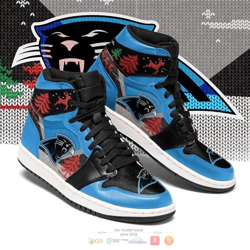 JWFancy Carolina Panthers NFL AJ1 High Sneakers Shoes For Men And Women