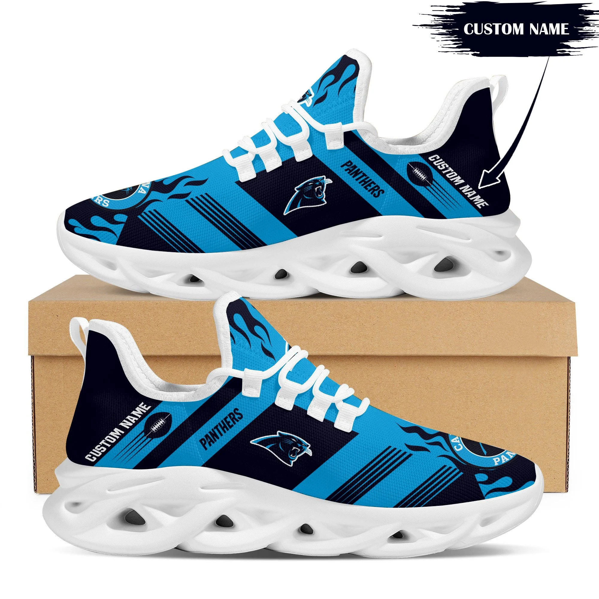 JWFancy Carolina Panthers NFL Max Soul Shoes Sneakers For Men And Women