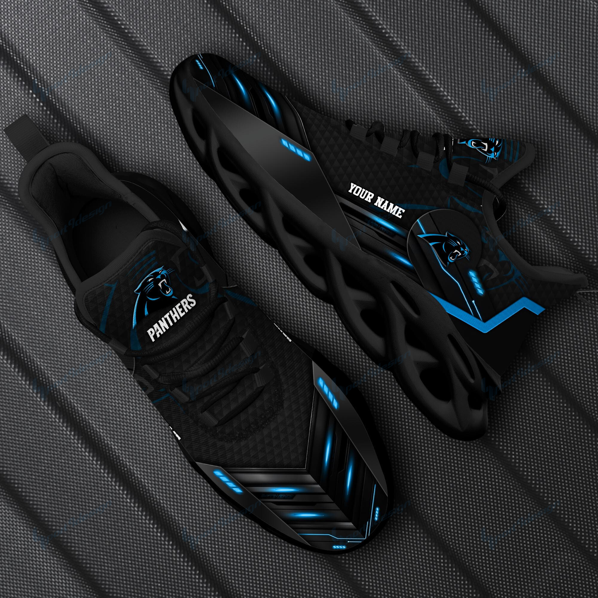 JWFancy Carolina Panthers NFL Max Soul Shoes Sneakers For Men And Women