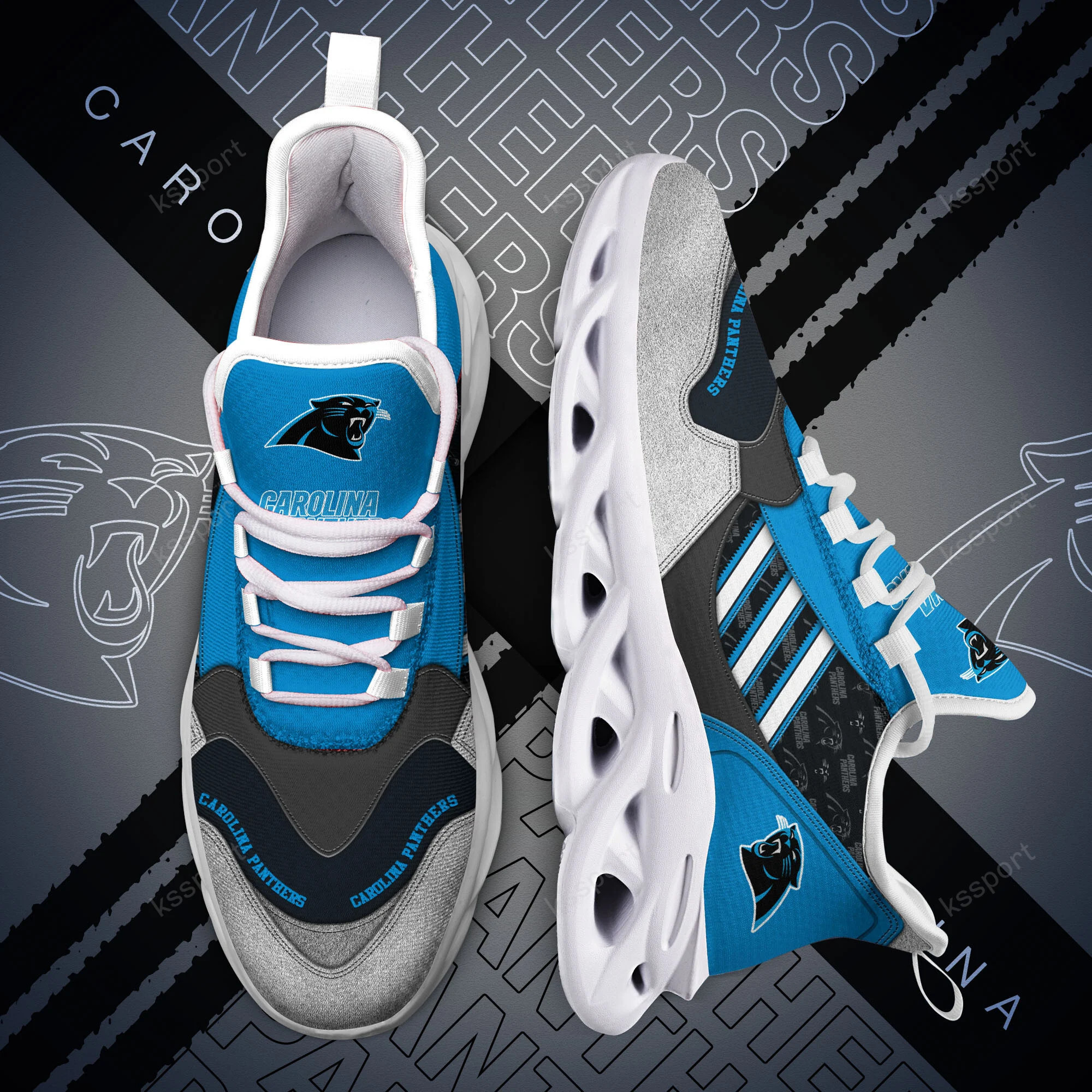 JWFancy Carolina Panthers NFL Max Soul Shoes Sneakers For Men And Women