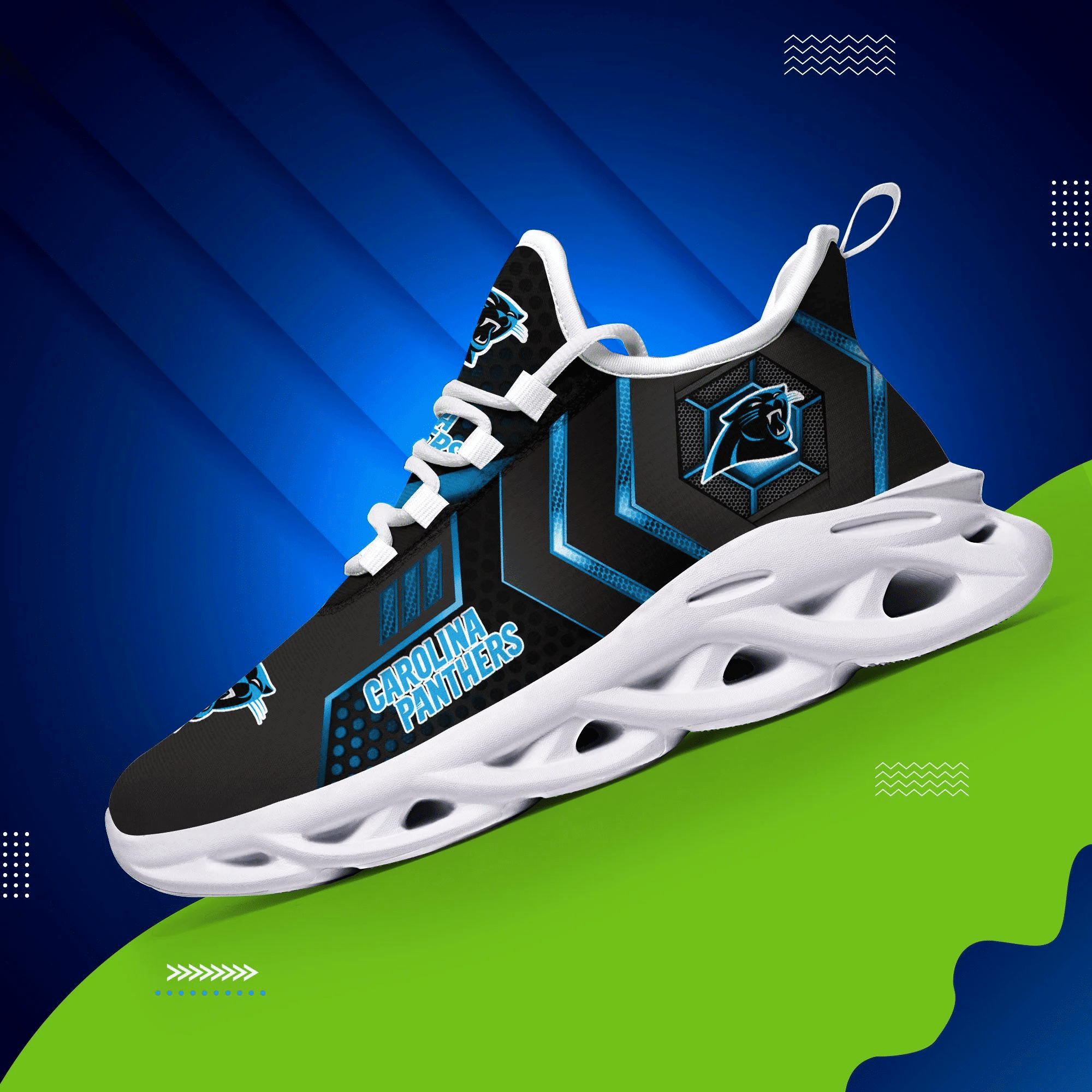 JWFancy Carolina Panthers NFL Max Soul Shoes Sneakers For Men And Women