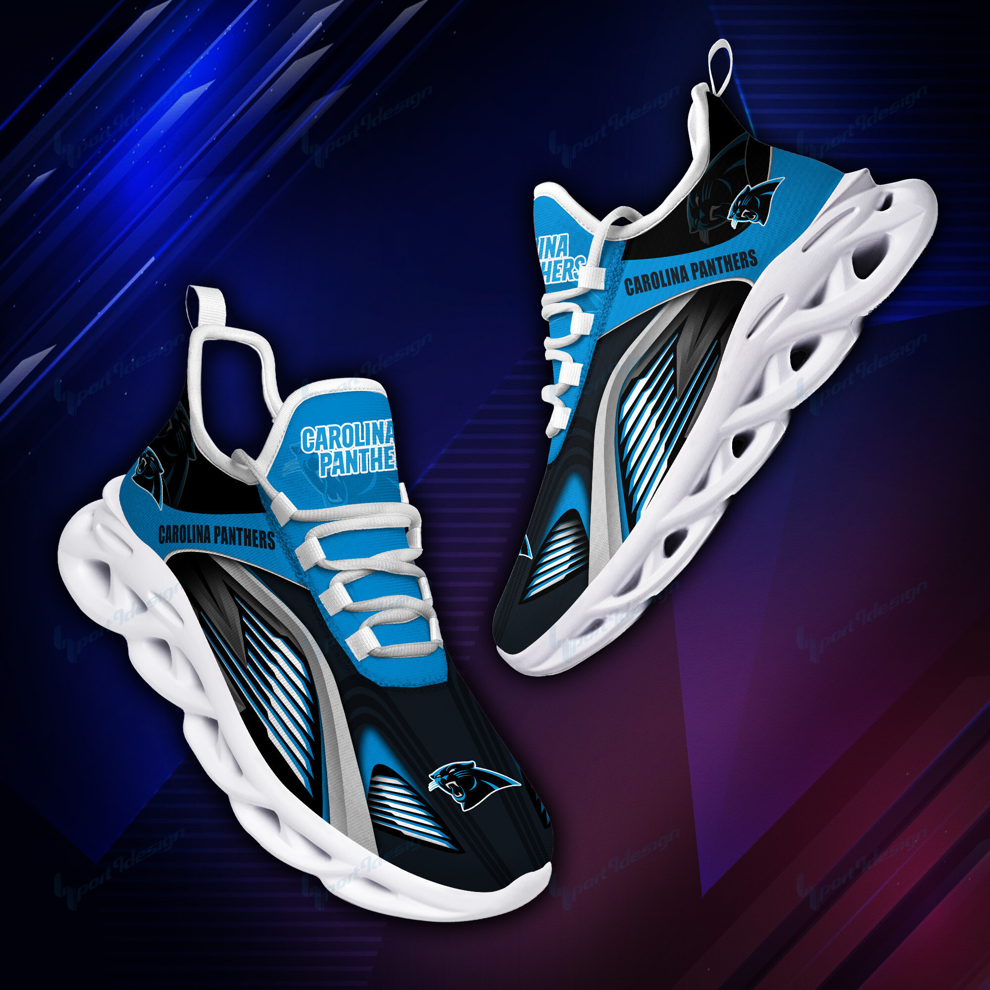 JWFancy Carolina Panthers NFL Max Soul Shoes Sneakers For Men And Women