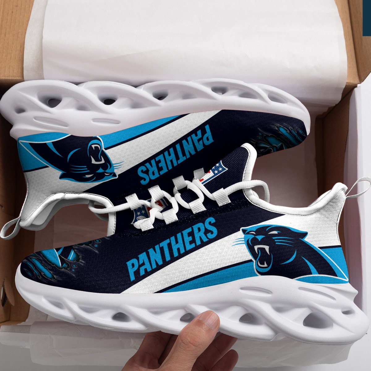 JWFancy Carolina Panthers NFL Max Soul Shoes Sneakers For Men And Women