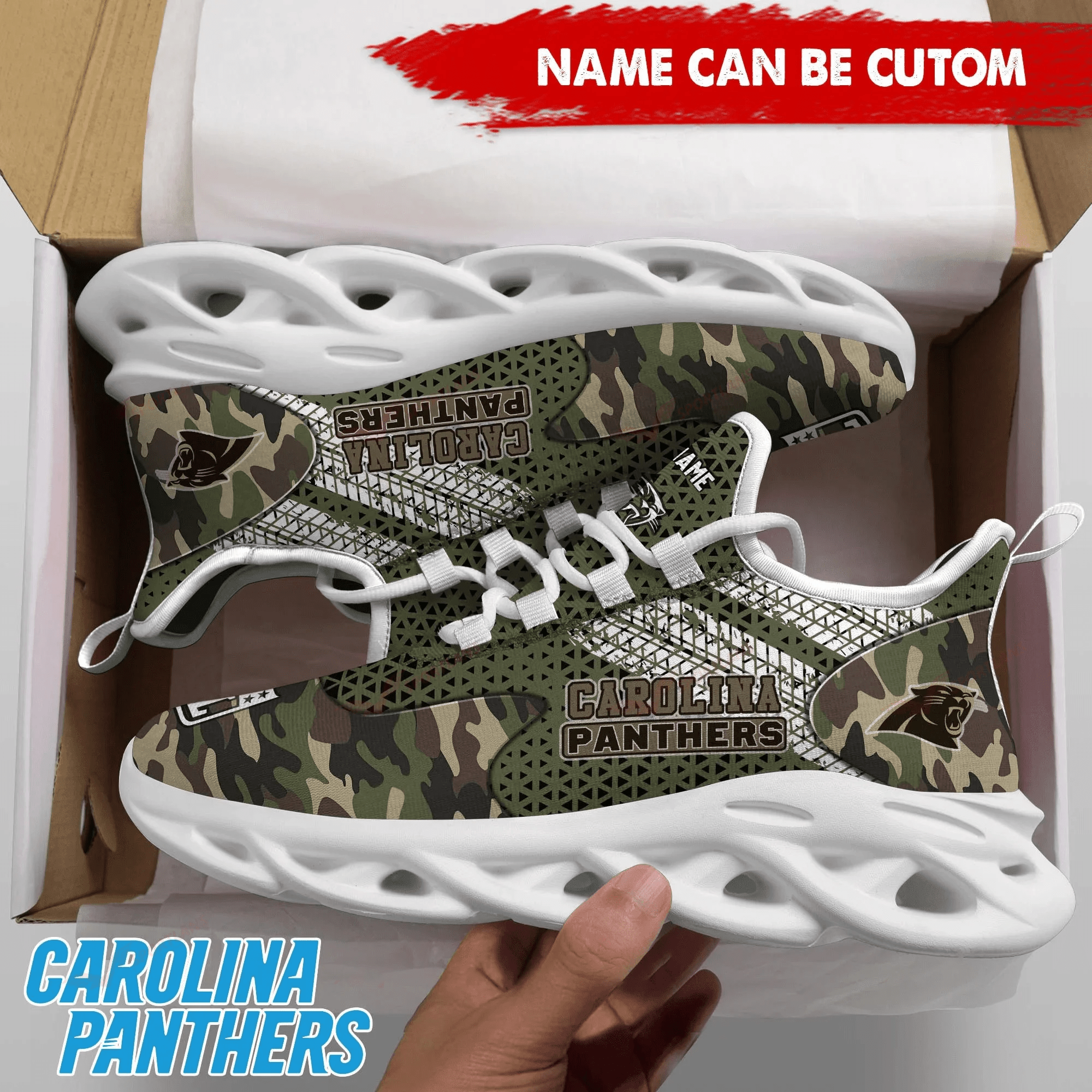 JWFancy Carolina Panthers NFL Max Soul Shoes Sneakers For Men And Women