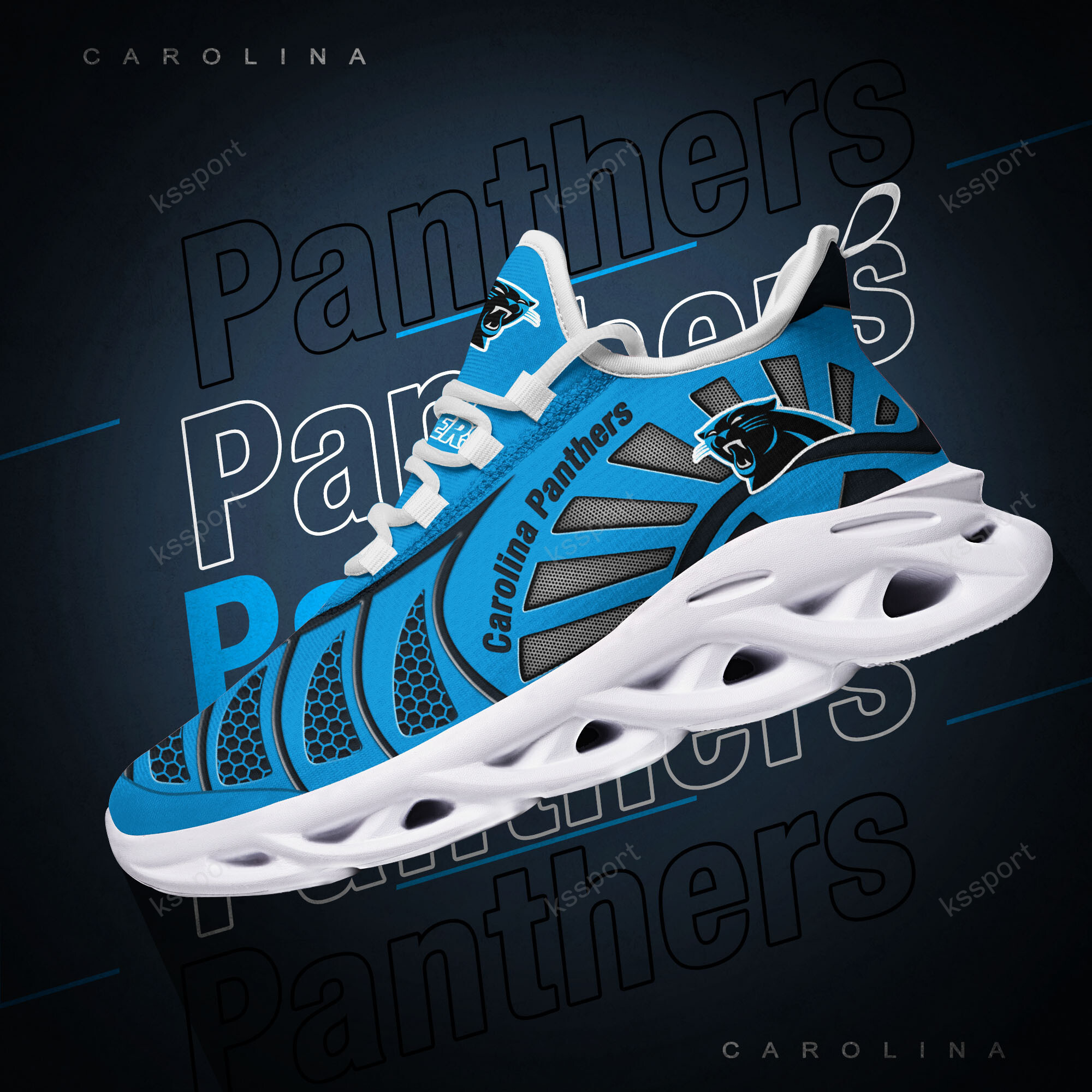 JWFancy Carolina Panthers NFL Max Soul Shoes Sneakers For Men And Women