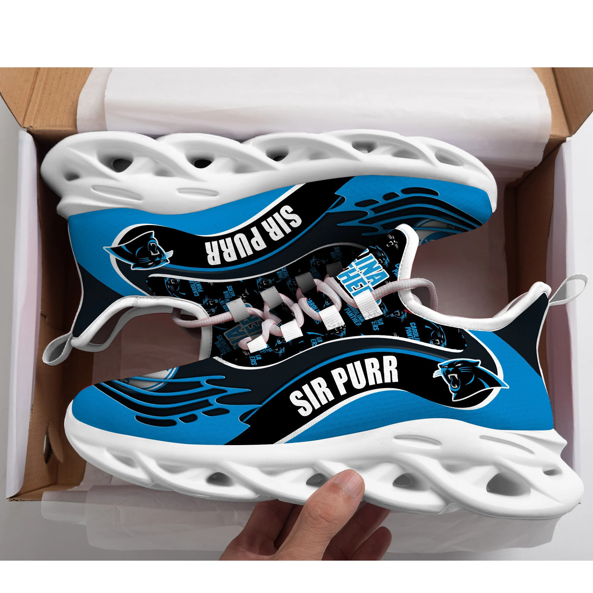 JWFancy Carolina Panthers NFL Max Soul Shoes Sneakers For Men And Women