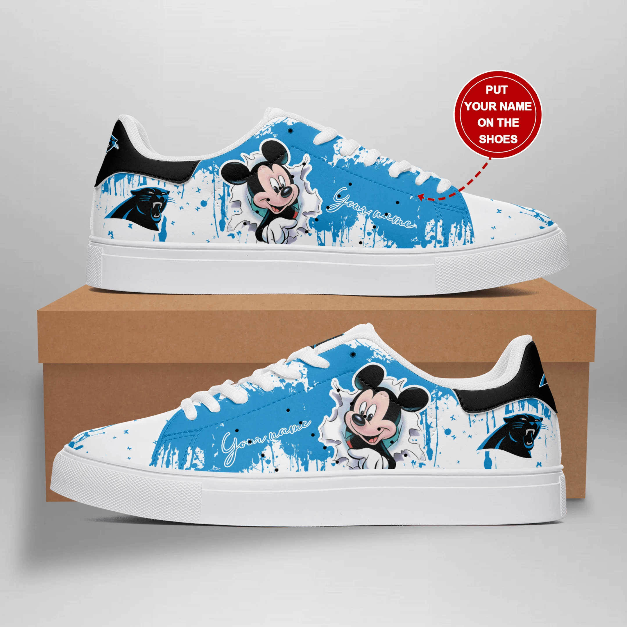 JWFancy Carolina Panthers Skate Stan Shoes Sneakes For Men And Women