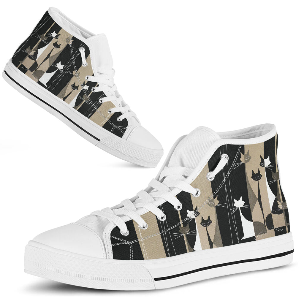 JWFancy Cat The Legend High Top Canvas Sneakers Shoes For Men And Women