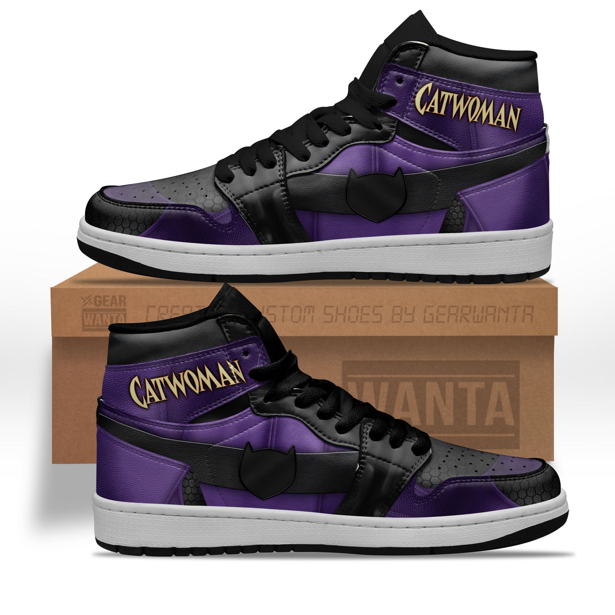 JWFancy Catwoman AJ1 High Sneakers Shoes For Men And Women