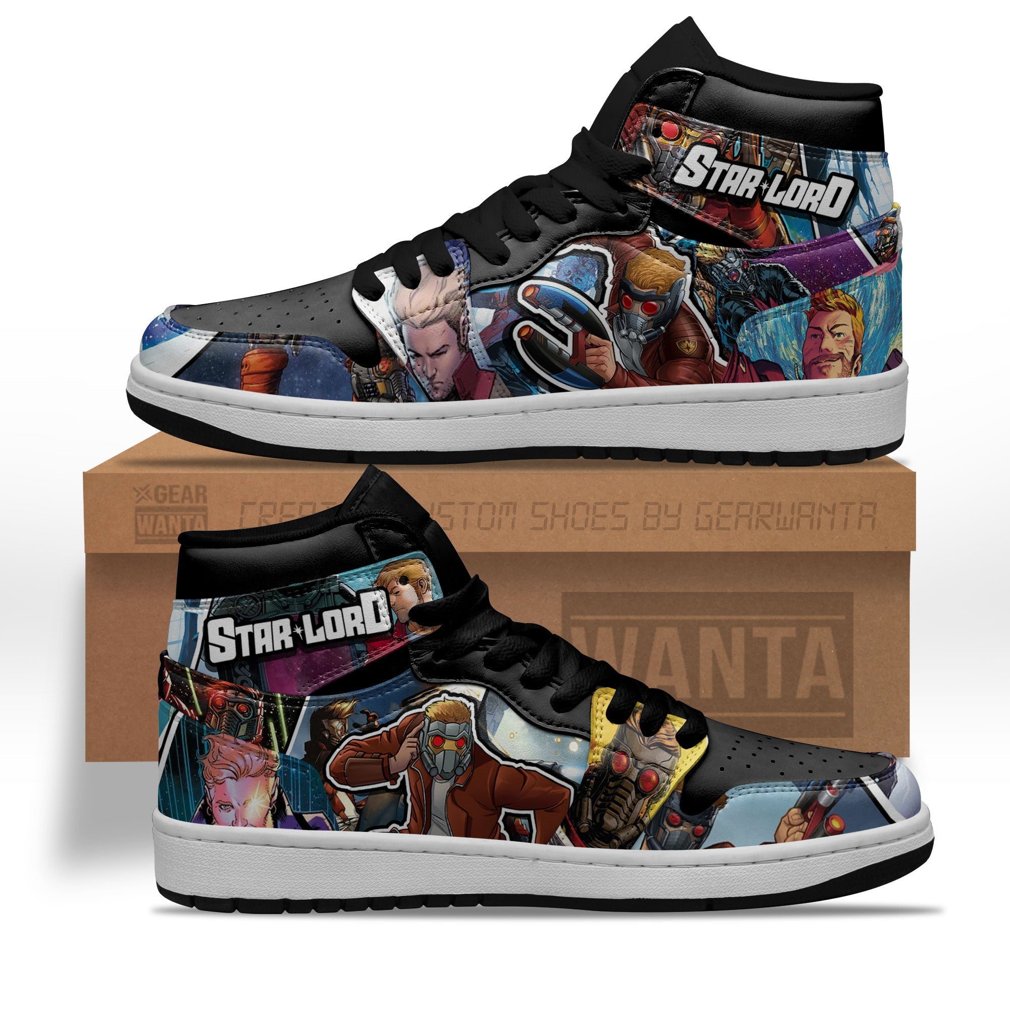 JWFancy Celestial-Human Star-Lord AJ1 High Sneakers Shoes For Men And Women