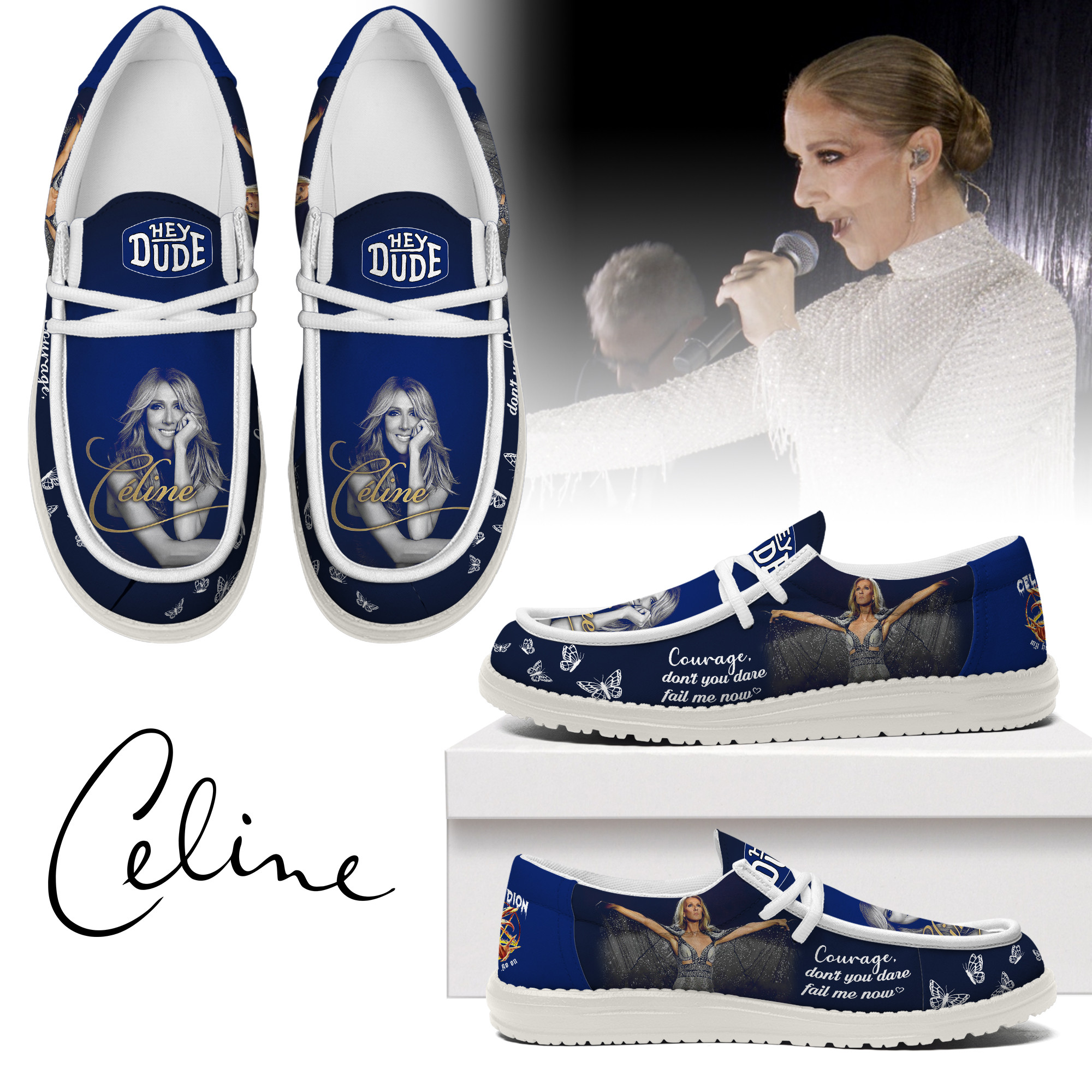 JWFancy Celine Dion – Custom Name Hey Dude