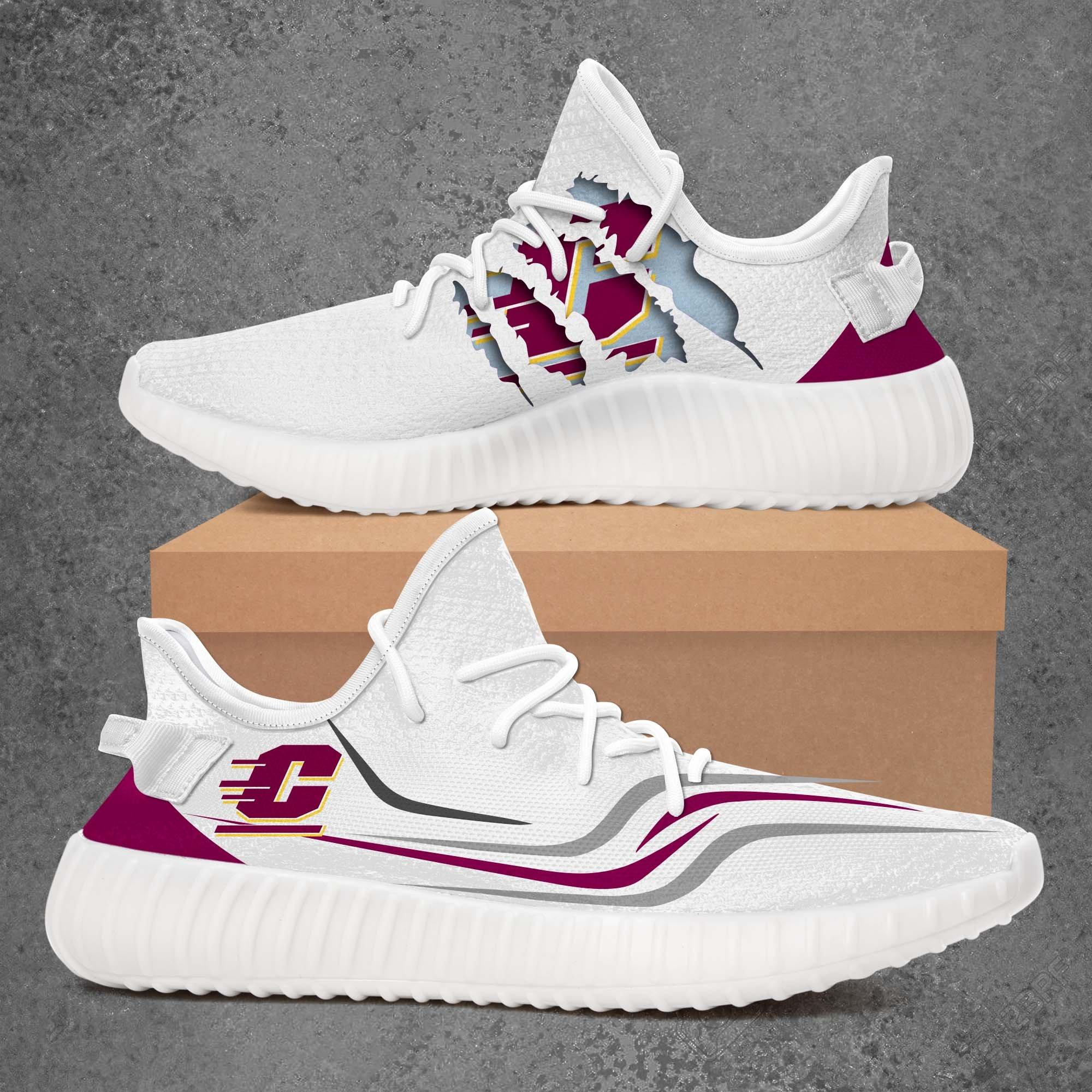 JWFancy Central Michigan Chippewas Yeezy Boost Shoes For Men And Women