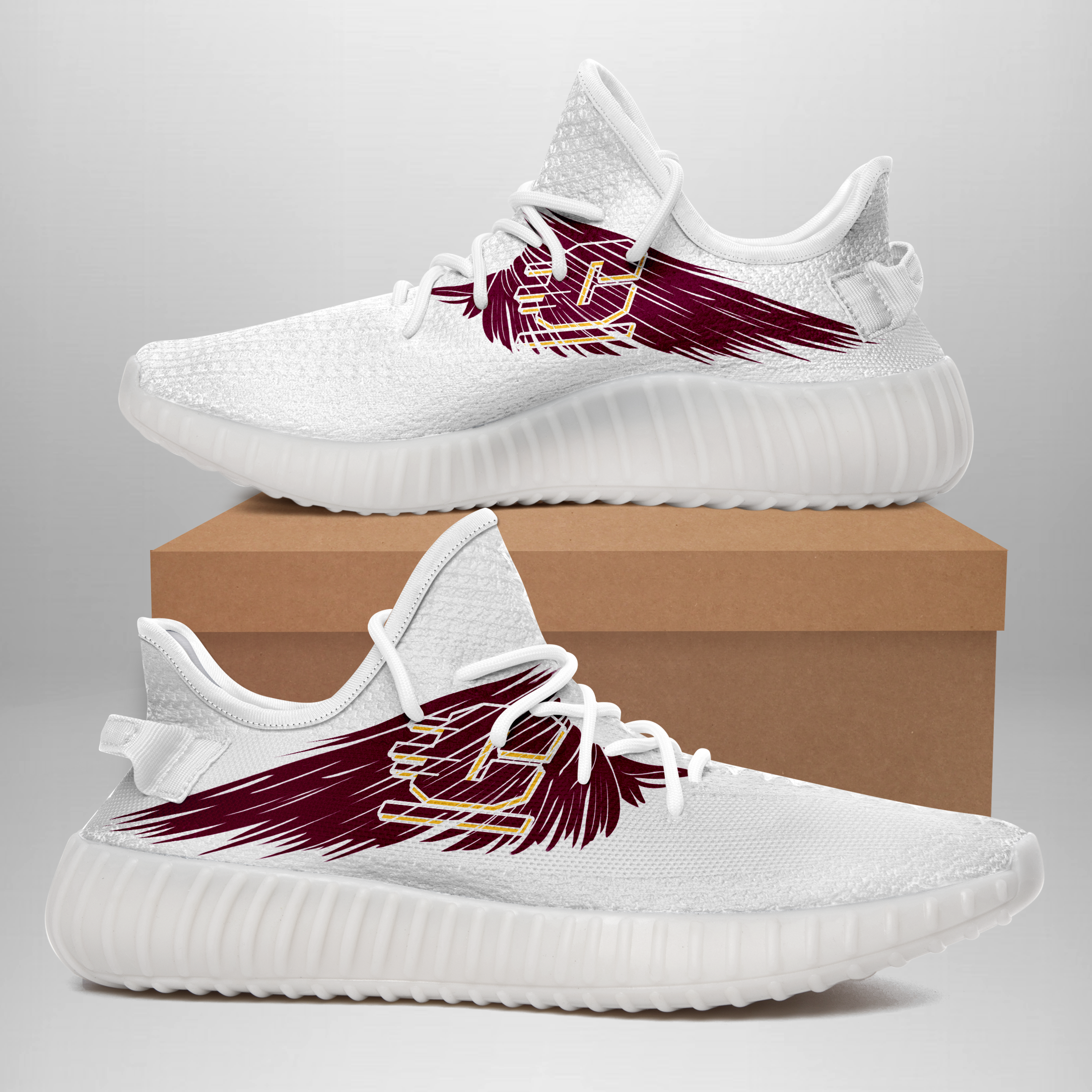 JWFancy Central Michigan Chippewas Yeezy Boost Shoes For Men And Women