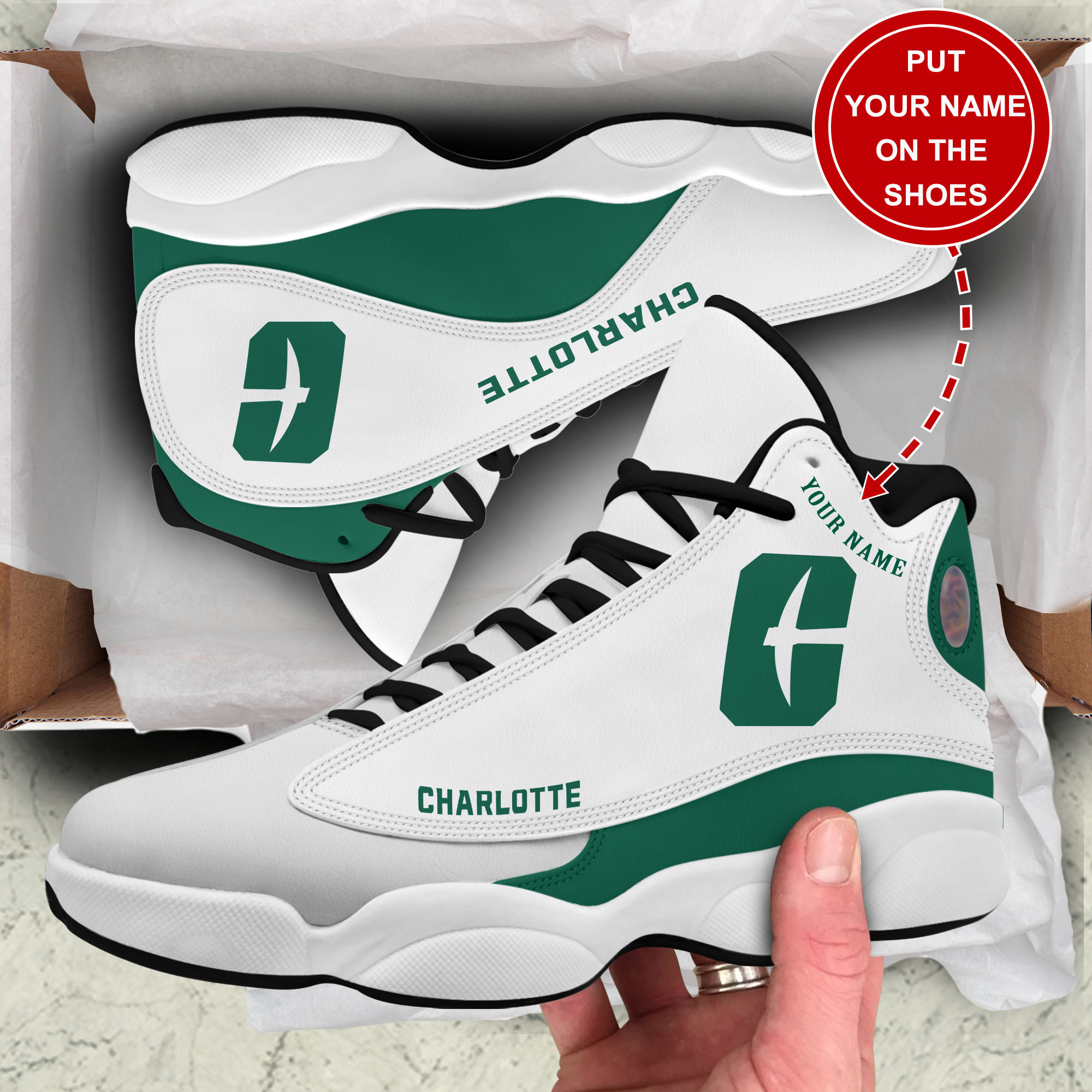 JWFancy Charlotte 49ers AJ13 Sneakers Shoes For Men And Women