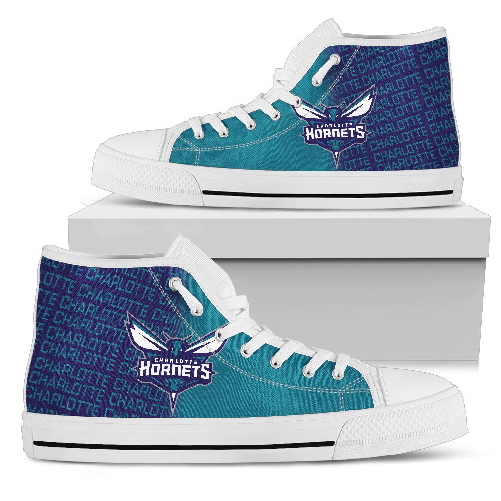 JWFancy Charlotte Hornets High Top Canvas Sneakers Shoes For Men And Women