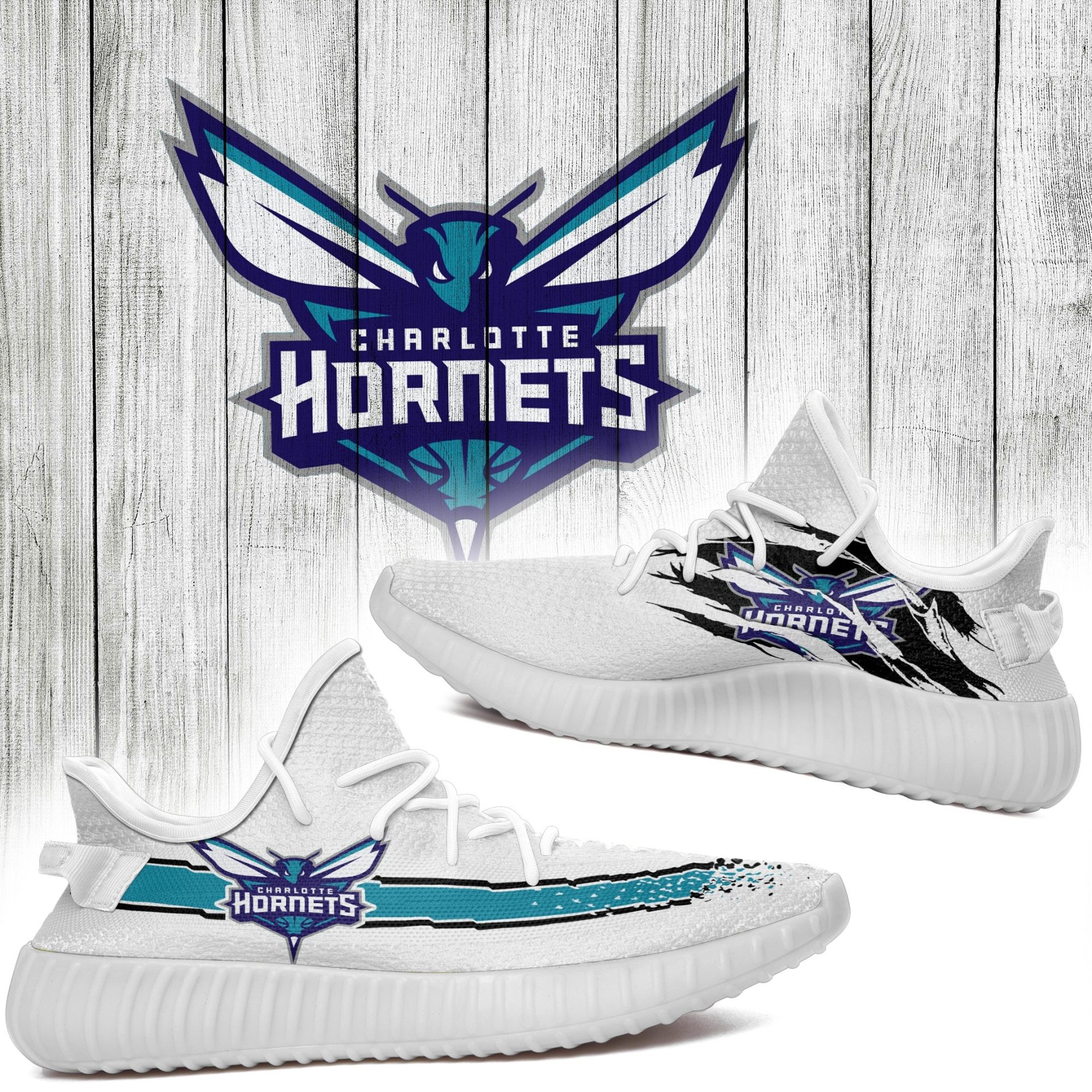 JWFancy Charlotte Hornets Yeezy Boost Shoes For Men And Women